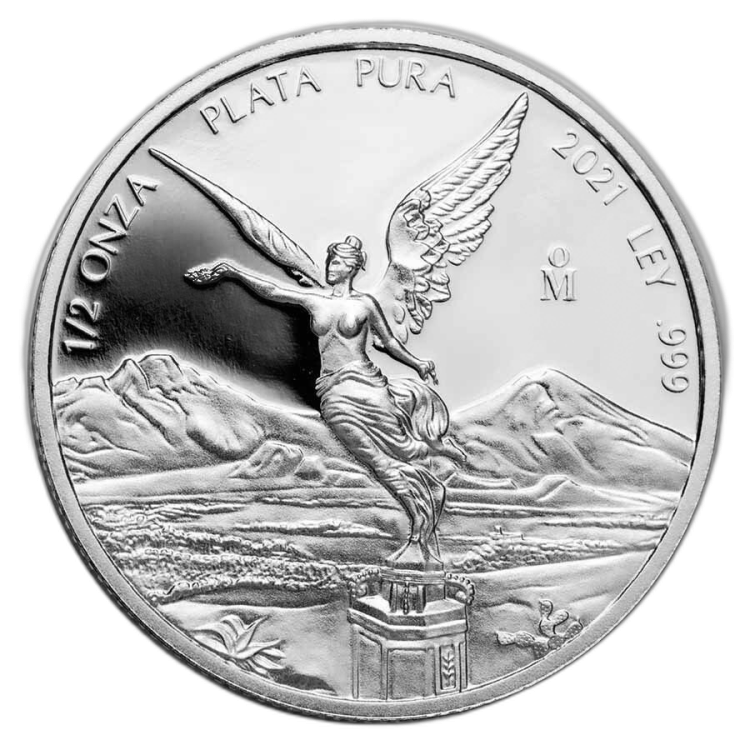 1.90 Troy ounce silver coin set Mexican Libertad 2021 angle 3