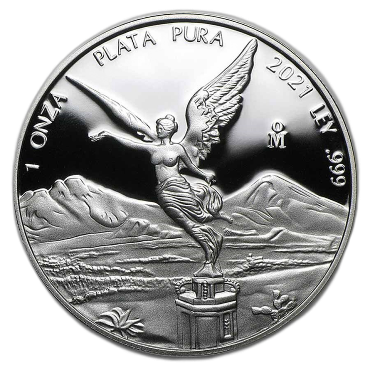 1.90 Troy ounce silver coin set Mexican Libertad 2021 angle 4