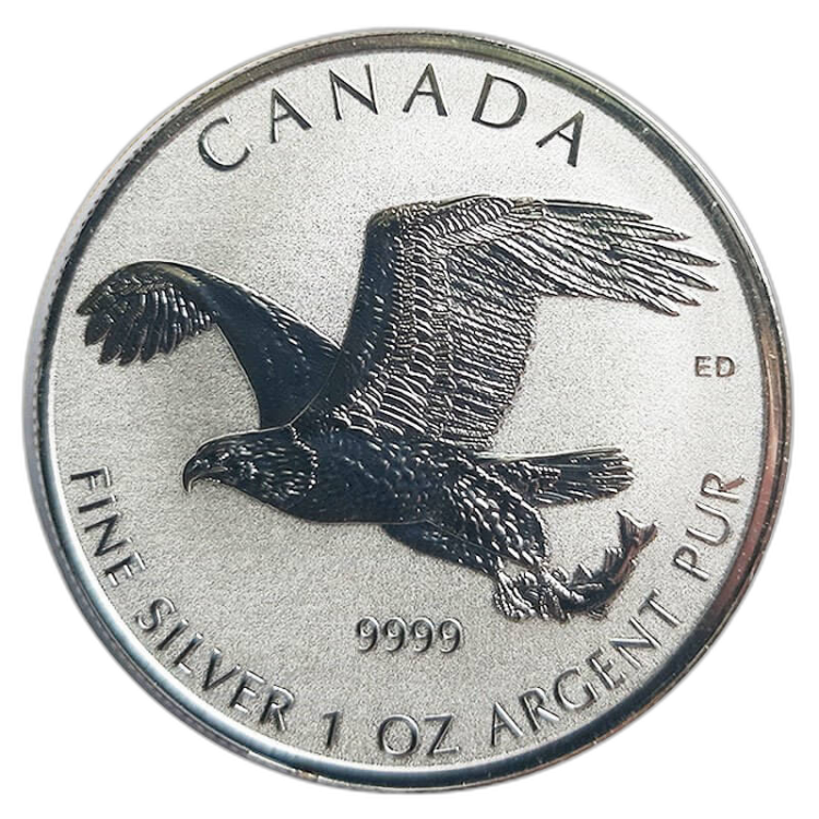 1 troy ounce silver coin Birds of Prey back