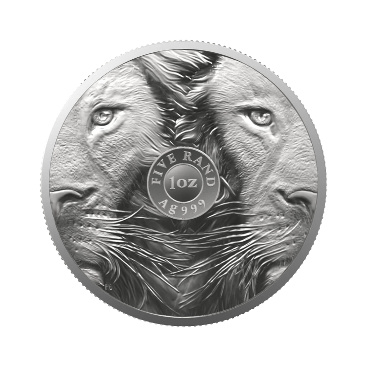 1 troy ounce silver coin Big Five lion 2022 back