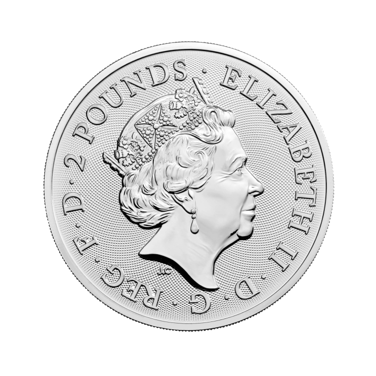 1 troy ounce zilveren munt Little John 2022 achterkant