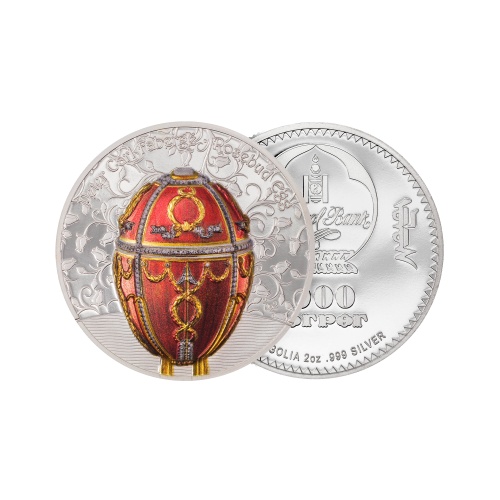 2 troy ounce zilveren munt rozenknop 2022 Proof voorkant