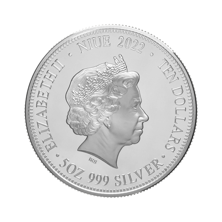 5 troy ounce silver coin Daintree Rainforest 2022 back