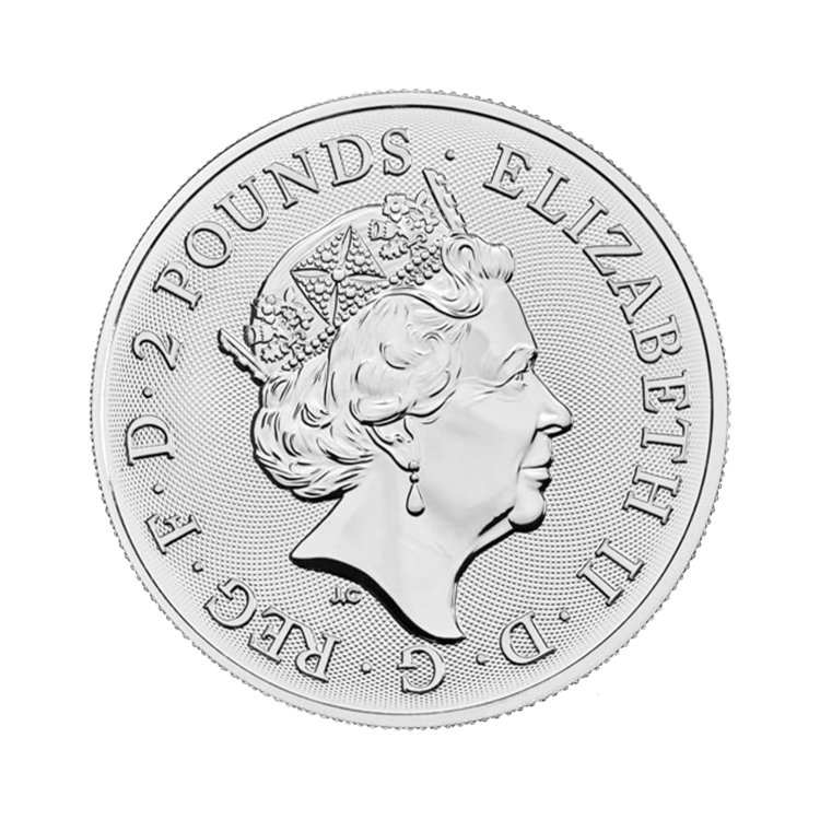 1 troy ounce zilveren munt Royal Arms 2022 achterkant