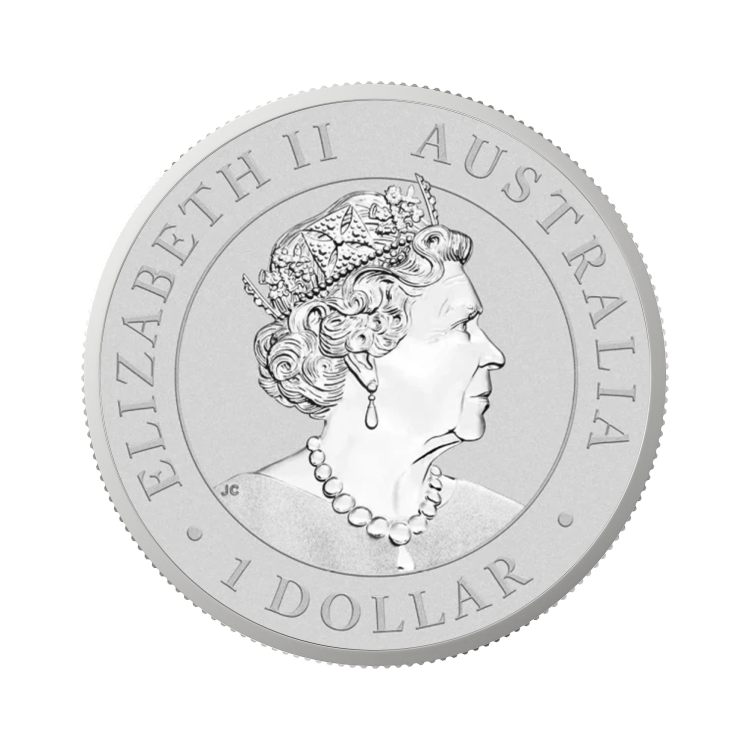1 troy ounce zilveren munt Australian Emoe 2022 achterkant
