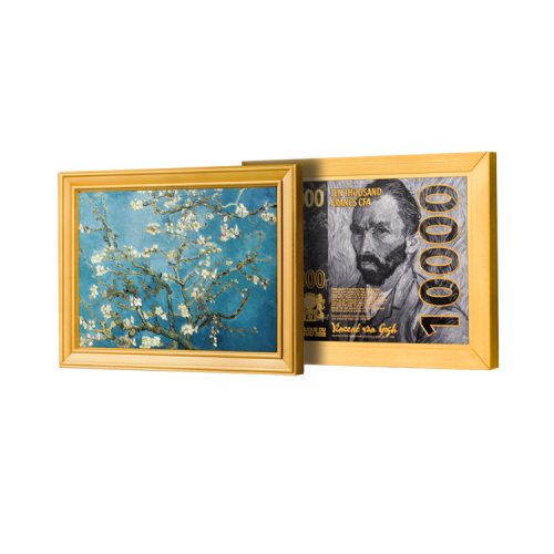 Amandelbloesem Vincent van Gogh 2 troy ounce zilver voorkant