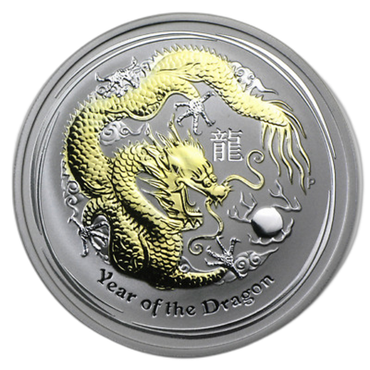1 troy ounce zilveren munt year of the dragon 2012 angle 2