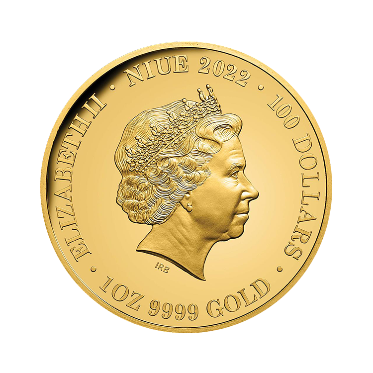 1 troy ounce gouden honey bee proof munt - 200th anniversary back