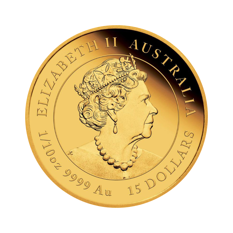 1/10 troy ounce gold coin Lunar 2023 proof back