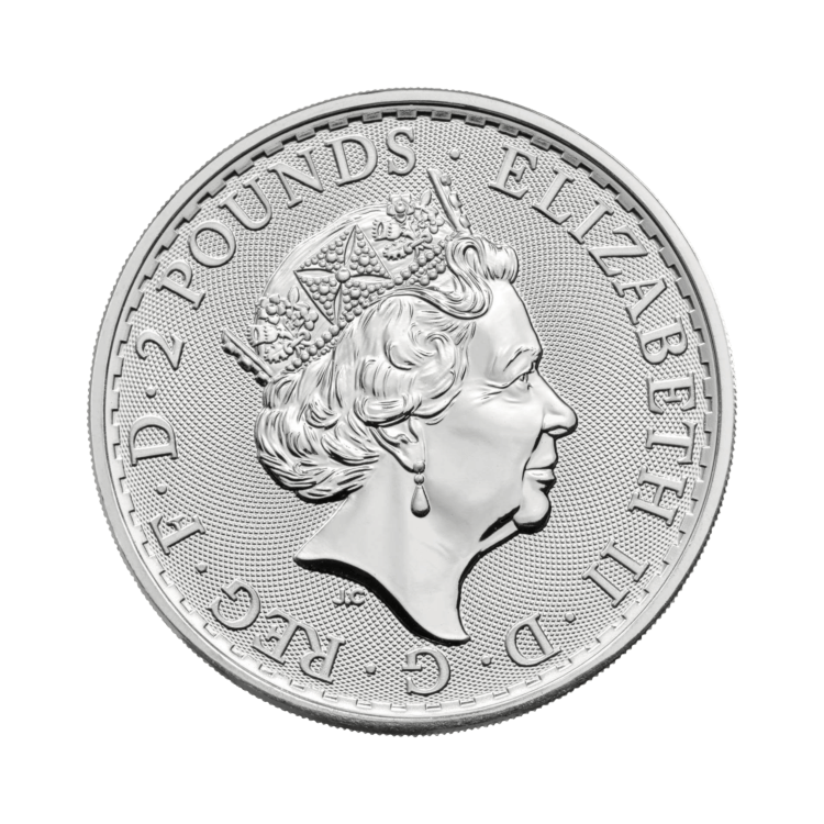 1 troy ounce zilveren munt King Arthur 2023 achterkant