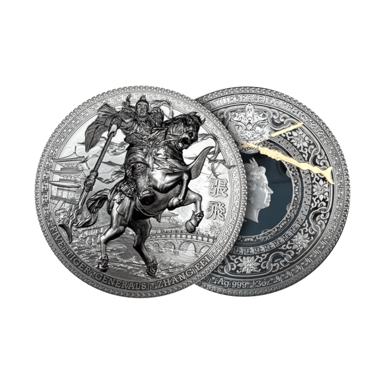 3 troy ounce silver coin Zhang Fei 2021