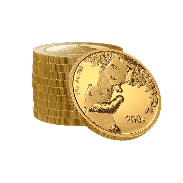15 gram gouden munt Panda 2023 perspectief 2