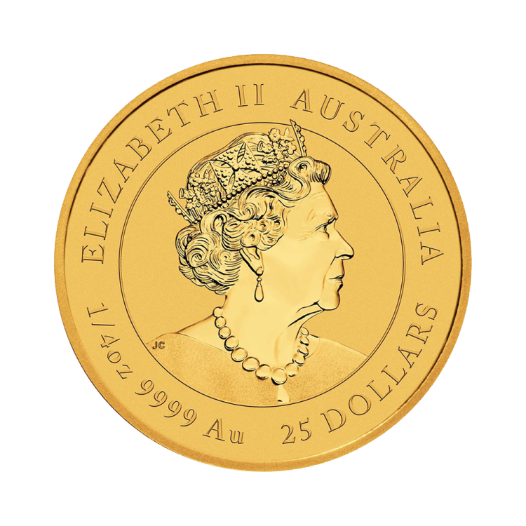 1/4 troy ounce gold coin Lunar 2023 back