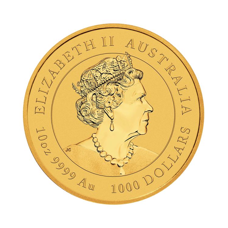 10 troy ounce gold coin Lunar 2023 back