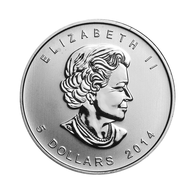 1 troy ounce silver coin Birds of Prey - Peregrine Falcon 2014 back
