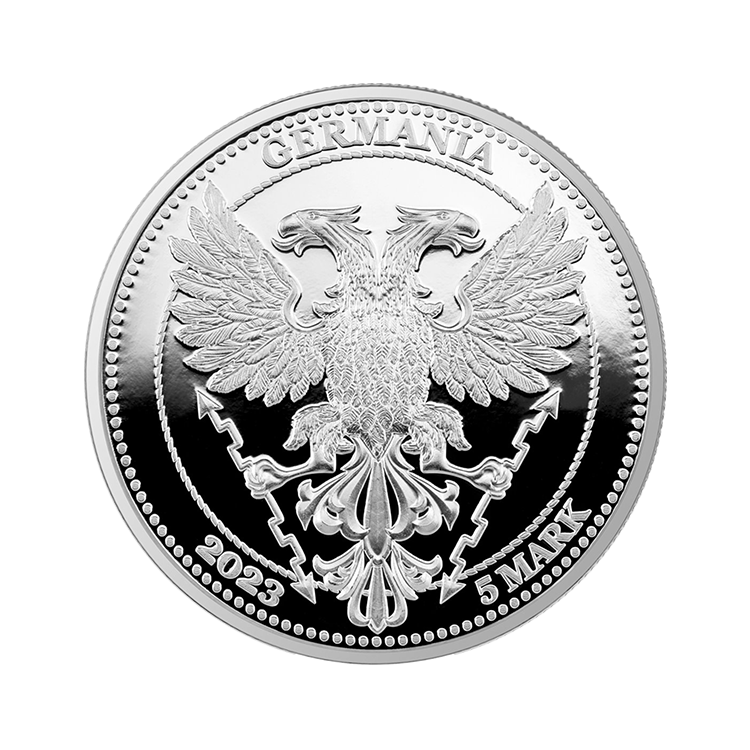 1 troy ounce silver coin Mythical Forest Beech Leaf 2023 proof back