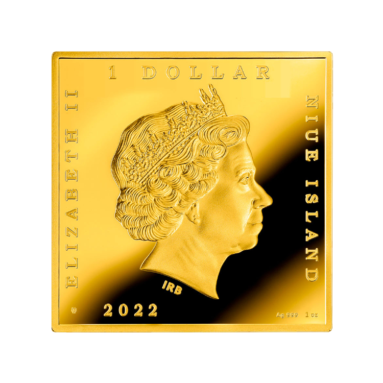1 troy ounce zilveren munt Treasures of World Painting - Saint Thomas 2022 proof achterkant