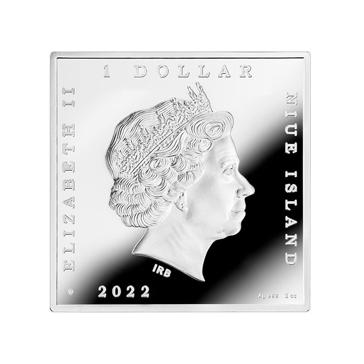 1 troy ounce zilveren munt Girl with a Pearl 2022 proof achterkant