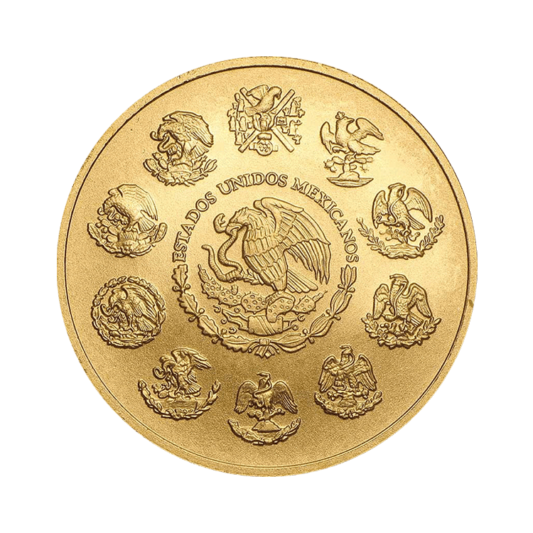 1 troy ounce gouden munt Mexican Libertad 2023 achterkant
