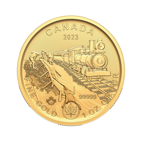 1 troy ounce gouden munt Klondike - Gold Rush 2023 voorkant