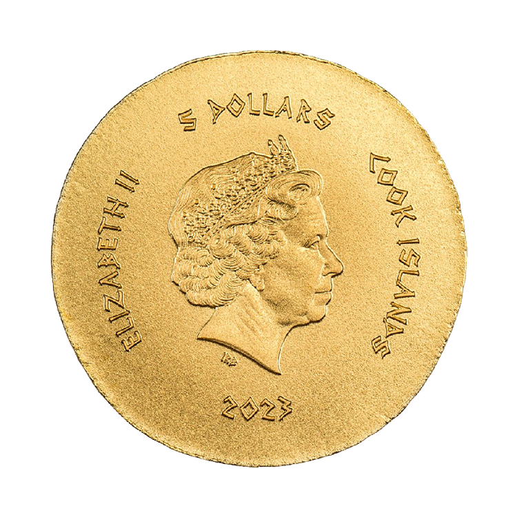 0.5 gram golden coin Honey Bee, Ephesos 2023 back