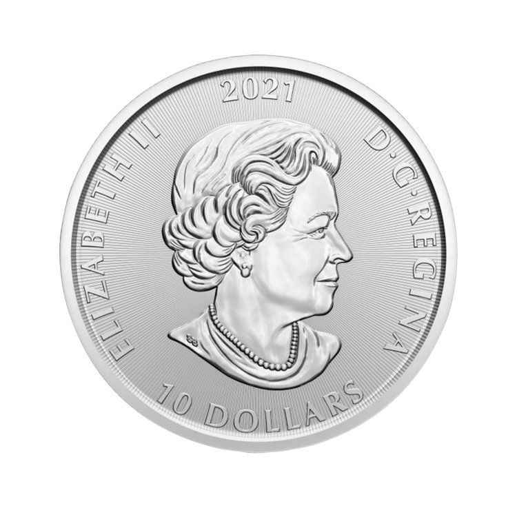 2 troy ounce zilveren munt Canadian Creatures of the North Coin - De Weerwolf - The Werewolf 2021 achterkant