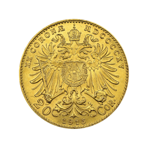 Austria gold 20 Coronas coin front