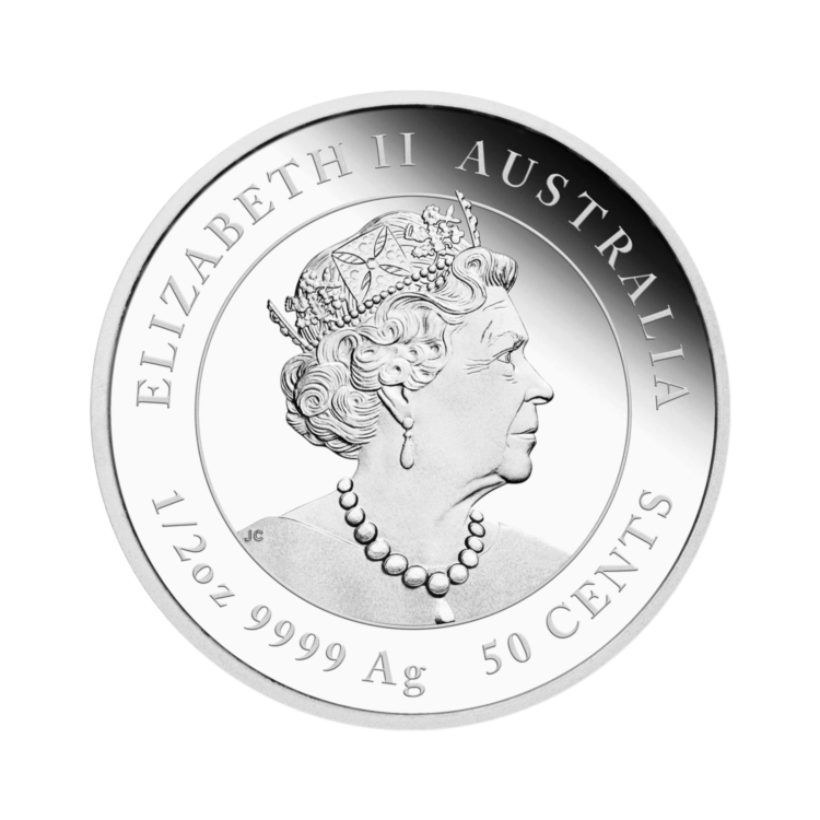 1/2 troy ounce silver Lunar coin back