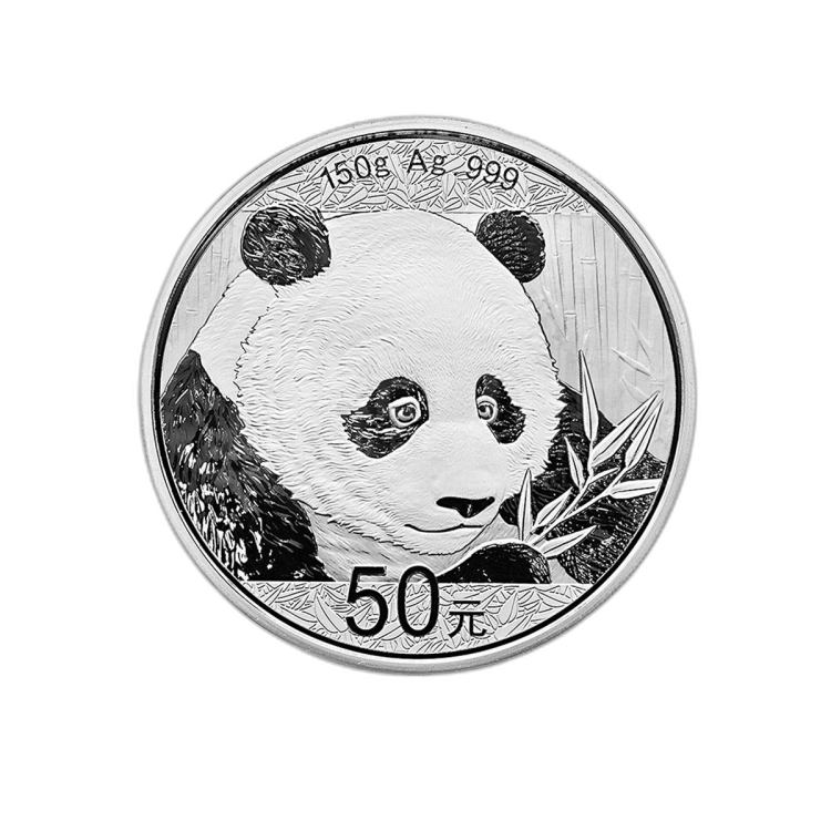 150 grams silver Panda coin 2018 PROOF front