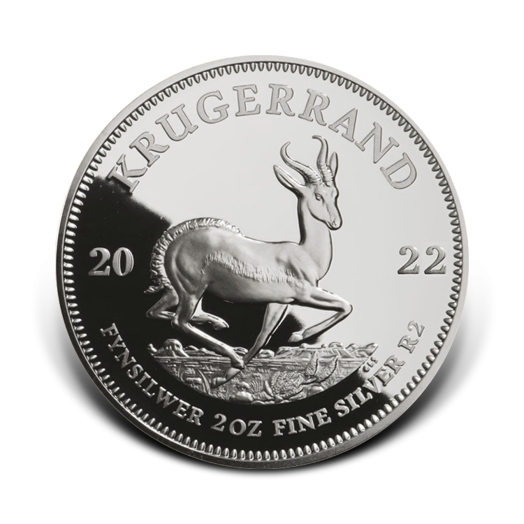 2 troy ounce silver coin Krugerrand Proof 2022 front