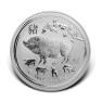1 troy ounce zilveren Lunar Year of the Pig voorkant