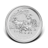 1 troy ounce silver Lunar Year of the Goat 2015 front