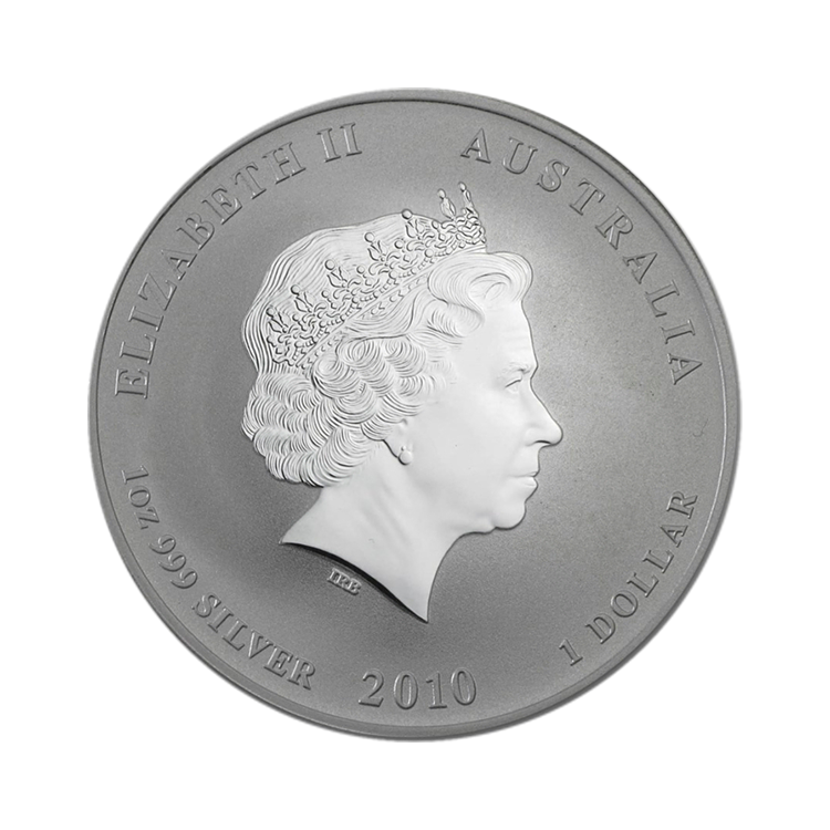 1 Troy ounce zilveren munt Lunar 2010 (Lunar II series) back