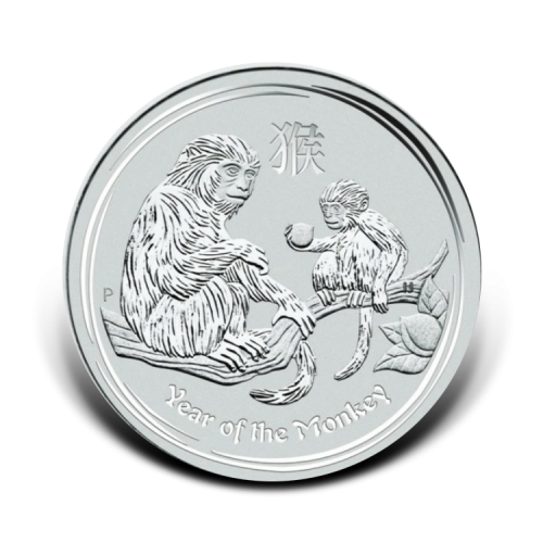 1 troy ounce silver Lunar Year of the Monkey 2016 front