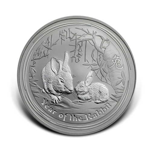 1 troy ounce silver coin Lunar Series II - Year of the Rabbit 2011 front