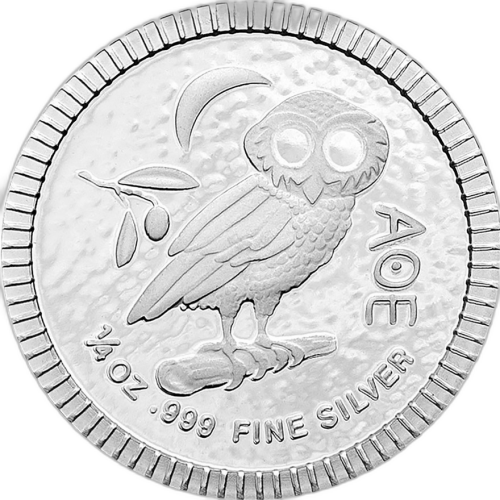 1/4 Troy ounce silver coin Athenian Owl - 2022 front