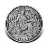 1 troy ounce zilveren munt goden van Olympus Hera 2022 antieke afwerking voorkant