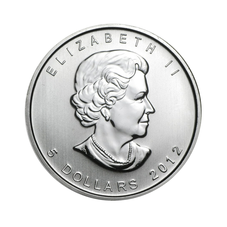 1 Troy ounce zilveren munt Moose 2012 - Canada Wildlife series achterkant