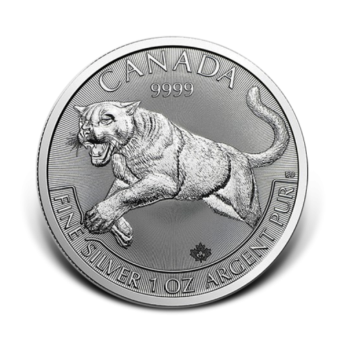 1 troy ounce zilveren munt Panter - Predator serie 2016 voorkant