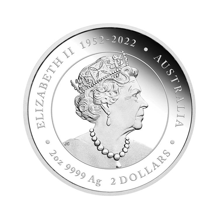 3-delige set zilveren munten Lunar 2024 Proof achterkant