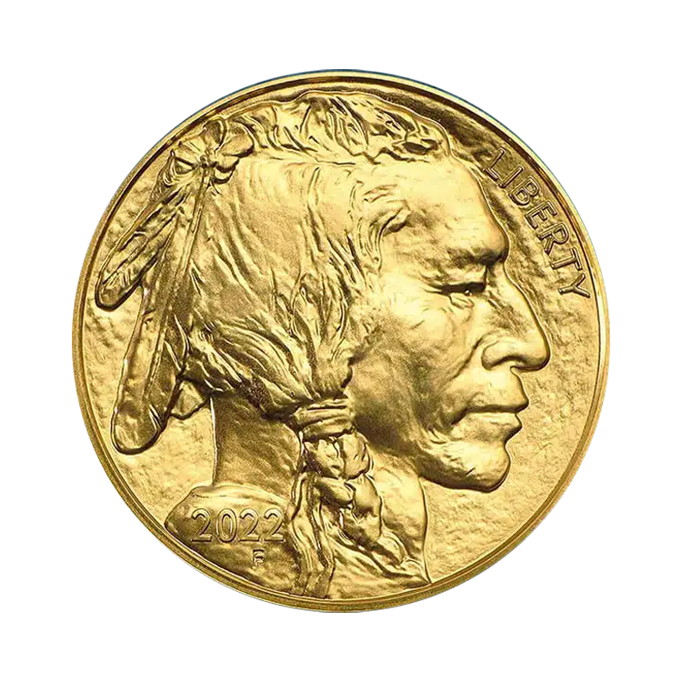 1 troy ounce gouden munt American Buffalo 2022 proof voorkant