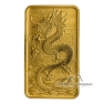 1 Troy ounce gouden munt baar Rectangular Dragon 2018 voorkant