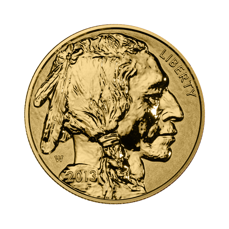 1 troy ounce gouden munt American Buffalo 2013 proof voorkant