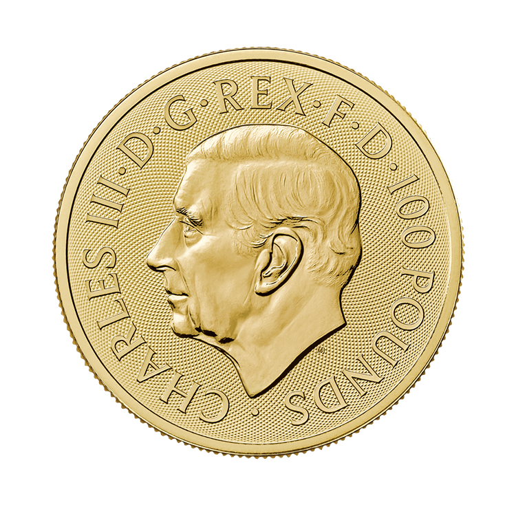 1 troy ounce gouden munt Lion and Eagle 2024 achterkant