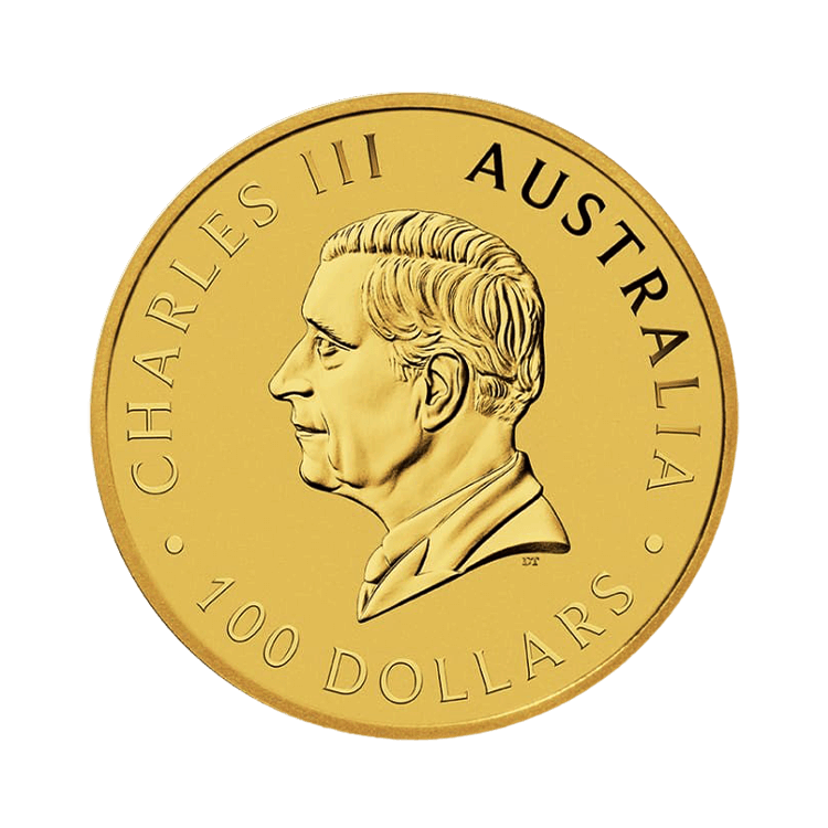 1 troy ounce gouden Perth Mint 125th Anniversary munt achterkant