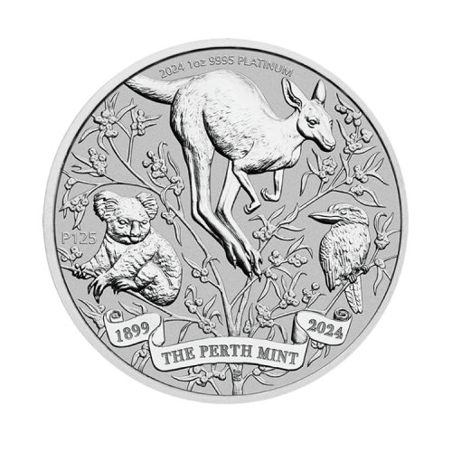 1 troy ounce platinum The Perth Mint 125th Anniversary coin 2024 front