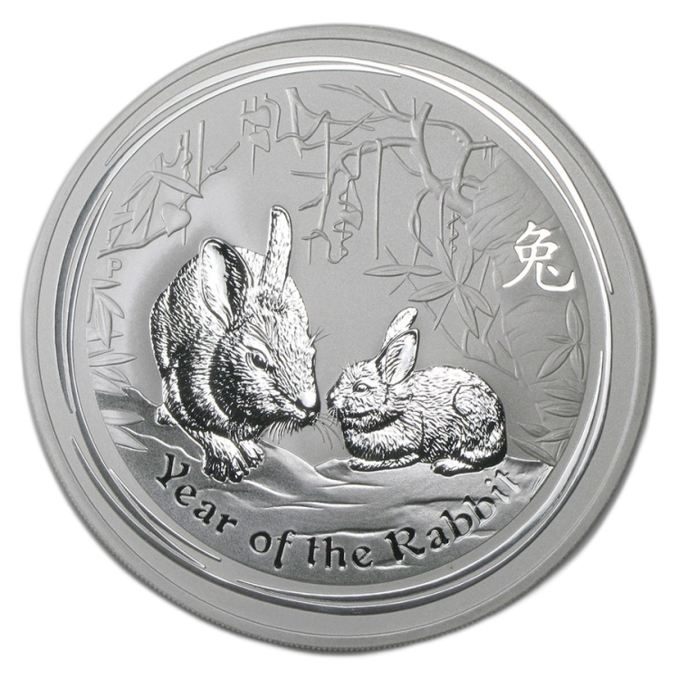 10 Troy ounce silver coin Lunar 2011 front