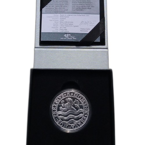 1 Troy ounce zilveren munt Leeuwendaalder 2018 Proof voorkant