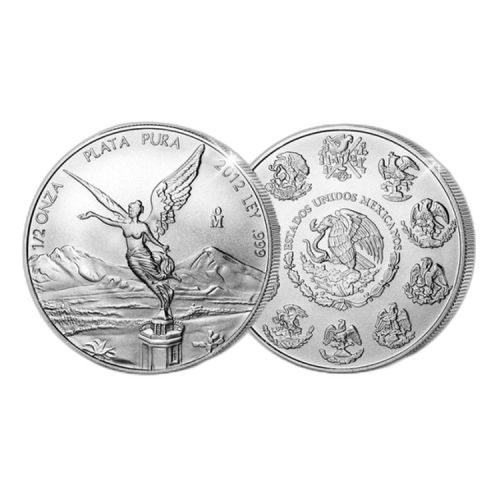 1/2 Troy ounce zilveren Mexican Libertad munten voorkant