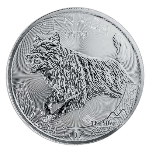 1 Troy ounce silver coin Wolf 2018 - Predator series front